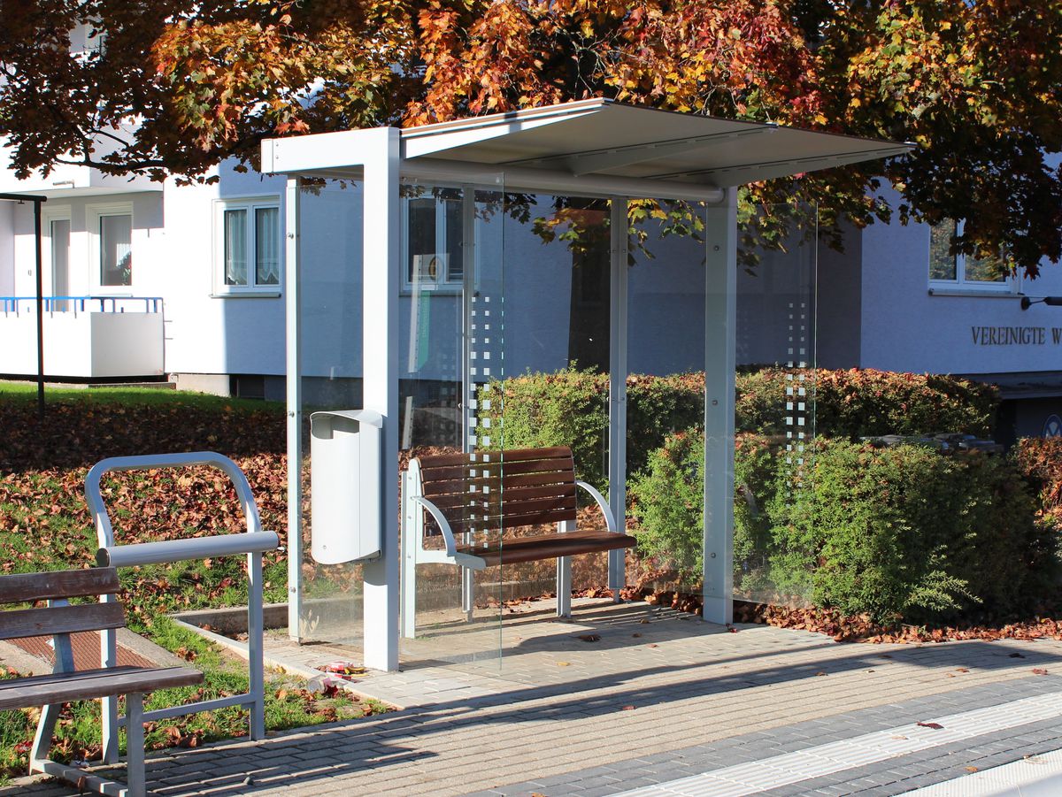 Eine Wartehalle der Reihe "Tetra"