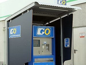 Eine Automatenüberdachung für das Mautsystem GO