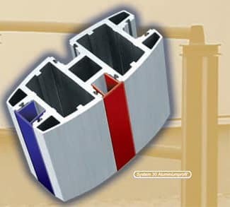 Ein Aluminiumprofil für einen Träger